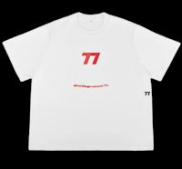 a white t - shirt with the letter t on it